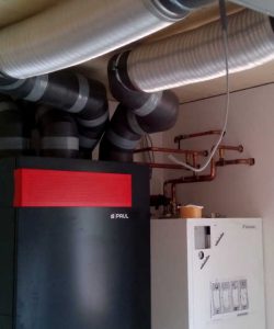 Prezračevalno napravo in potrebni instalacijski priključki